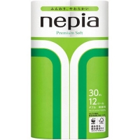 273648 "NEPIA" "Premium Soft" Двухслойная туалетная бумага 30м (12 рулонов), 1/8