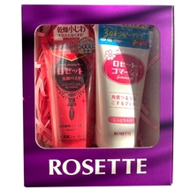 000151 "ROSETTE" Подарочный набор Смягч. пенка с гиал. к-той и скваленом с эфф. лифтинга 120 г + Увлажн гель-пилинг 120 г