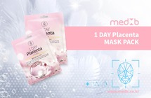 220903 "Med B" 1 Day Тканевая маска с экстрактом плаценты 27мл  1/600