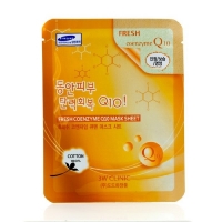 3W CLINIC Fresh Coenzyme Q10 Mask Sheet Тканевая маска для лица с коэнзимом Q10 23 мл 