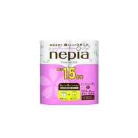 263502 "NEPIA" "Premium Soft"  Двухслойная туалетная бумага 37,5м с цветочным рисунком (8 рулонов), 1/8 