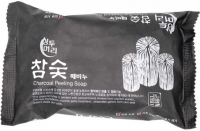 3292395 "Juno" "Peeling Soap Charcoal" Косметическое мыло "древесный уголь" 150гр  1/120