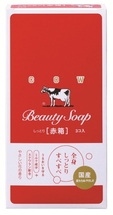 137034 "COW" "Beauty Soap" Молочное увлажняющее мыло с пудровым ароматом роз (3штх100гр) 1/48 