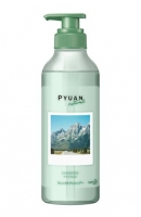 367723 "KAO" "Pyuan Natural" Бессиликоновый шампунь с ароматом мяты и ландыша  425мл  1/12