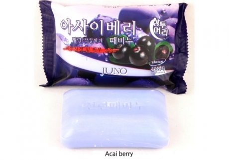 090419 "Juno" "Peeling Soap  Acai Berry" Косметическое мыло с ягодами асаи 150гр 1/120