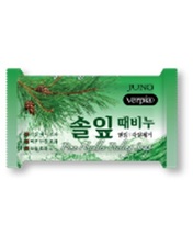 090013 "Juno" "Peeling Soap Pine Needles" Косметическое мыло c экстрактом хвойных иголок 150 г 1/120 