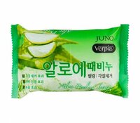 090402 "Juno" "Peeling Soap Aloe" Косметическое мыло с алоэ 150гр 1/120