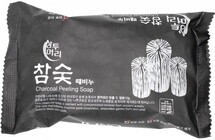 291039 "Juno" "Peeling Soap Charcoal" Косметическое мыло "древесный уголь 150гр  1/120