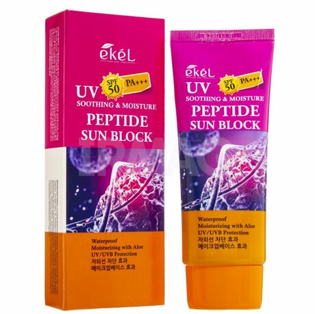 Ekel Солнцезащитный крем для лица с пептидами SPF 50+/PA+++ 70 мл